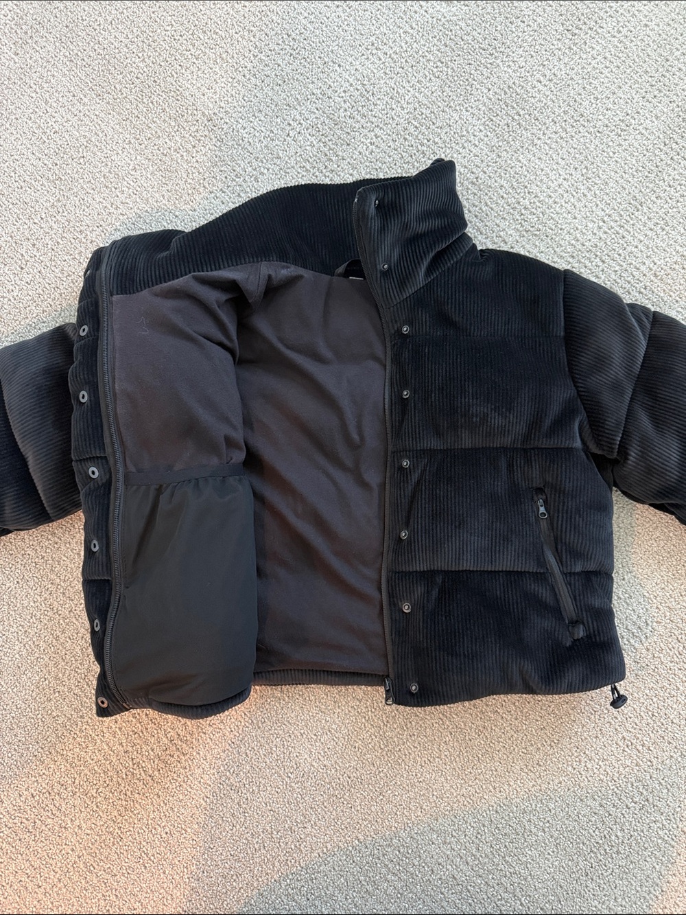 Alo Yoga Ribbed Velour Gold Rush Puffer - Picture 3 of 8